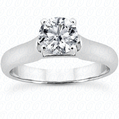 Round Center Set Solitaire Diamond Engagement Ring - ENR6656