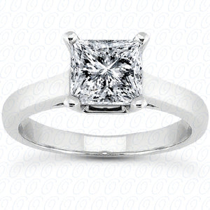Princess Center Set Diamond Solitaire Engagement Ring - ENR6936