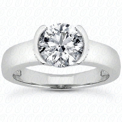 Women's 14K Semi-Bezel Style Engagement Ring