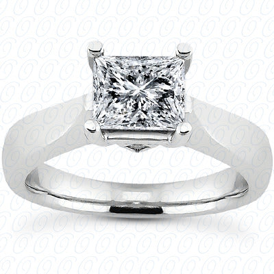 Princess Center Set Diamond Solitaire Engagement Ring - ENR7880
