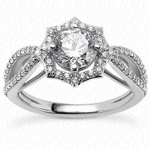 Round Center Set Halo Diamond Engagement Ring - ENR9317