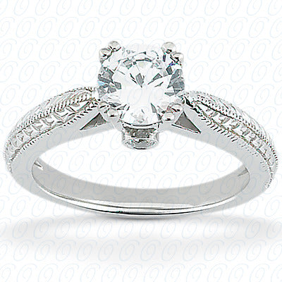 Round Center Set Solitaire Diamond Engagement Ring - ENR8917