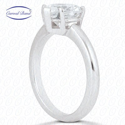 Heart Shape Plain Solitaire Diamond Engagement Ring - ENS1521-A