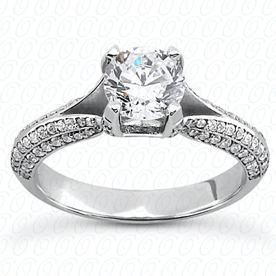 Round Center Prong Set Diamond Engagement Ring - ENS2040-A
