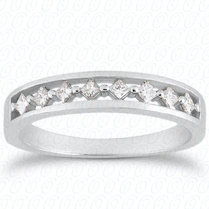 Princess Cut Shared Prong Diamond Wedding Band - ENS3075-B